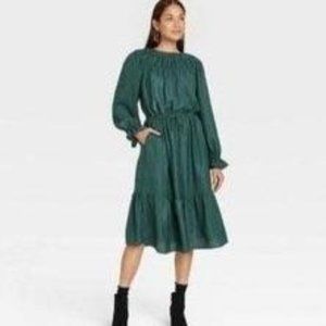 A. new day High Neck Long Sleeve Dress Small. GUC